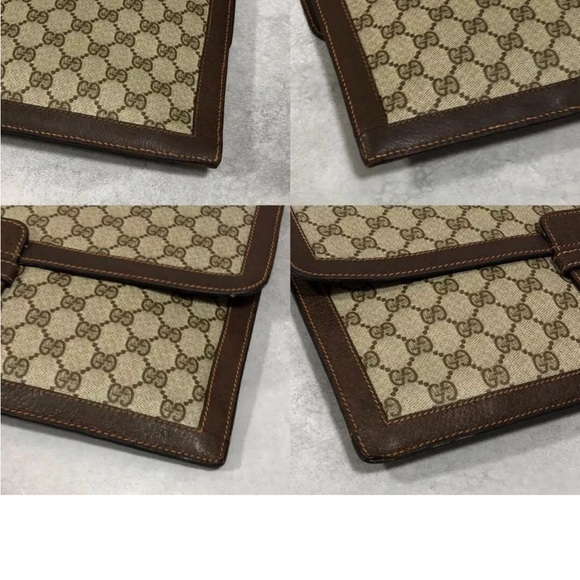 Gucci | Bags | Authentic Gucci Gg Supreme Vintage Clutch Document Case ...